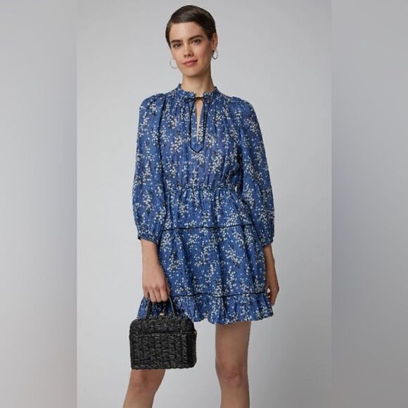 Ulla Johnson $637 Brienne Mini Dress in Cornflower Blue - Picture 8 of 13
